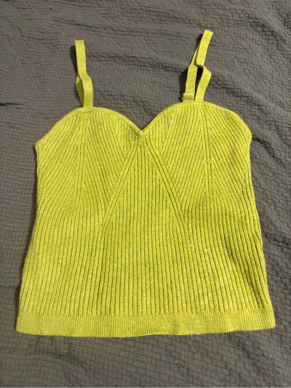 wild fable Ribbed Sweetheart Cami in Lime Green